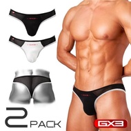 Japan GX3 Extreme Challenge Mesh Semi-Transparent Texture Hip Bikini Briefs Two-Piece Set Panties k2
