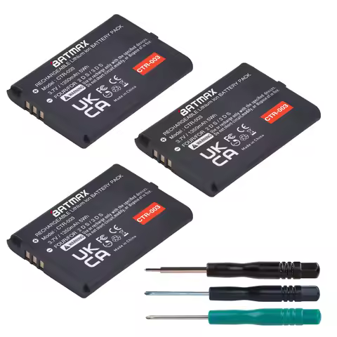 3X CTR003 CTR-003 Li-ion Battery 1350mAh for Nintendo 2DS,3DS Wireless Controller
