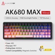 AJAZZ AK680 MAX Mechanical Keyboard HE Hall Effect Switch 60% 8k/1K RGB Wired/Wireless Gaming Rapid