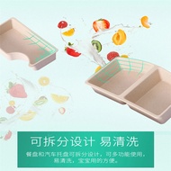 Korean Style Children's Car Cartoon Compartment Plate Bamboo Fiber Healthy Assured Children's Tablew