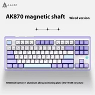 คีบอร์ดแม่เหล็ก AK870 AJAZZ 75% คีย์บอร์ดเล่นเกมด้านล่าง RGB แบบเปลี่ยนได้ด้วยปุ่มปรับหน้าจอ