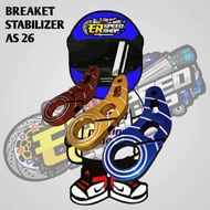 Breket Stabilizer Steering Damper Matris Coak As 26 Almunium Cnc Pnp As 26 BREKET STABILIZER BMB RAC