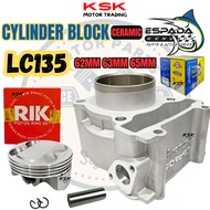 ESPADA CYLINDER BLOCK RACING CERAMIC 62MM 63MM 65MM LC135 FZ150 Y15