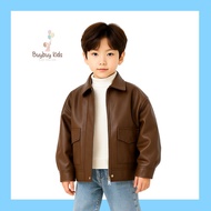 PREMIUM UNISEX CHILDREN'S LEATHER JACKET - DAHYE LEATHER JACKET - Boys' and Girls' LEATHER JACKET