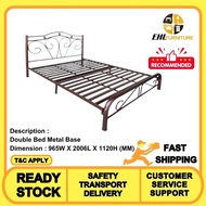 EHL FURNITURE - Queen Bed Frame 100% Metal Katil Besi Murah Double Size Bedroom Furniture Perabot Bi