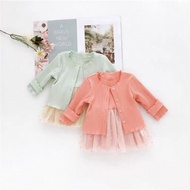 2-in-1 Baby Dress 0-2 Years Cardigan + Dress
