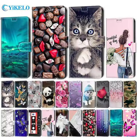 Ultra Thin Leather Flip Phone Case For Huawei P10 P20 P30 P8 P9 Lite 2017 Y5 Y6 2018 P Smart Z 2019 