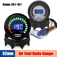 2"52mm LED Digital Display Air-fuel Ratio Gauge Smoked Face AFR Volt Meter Automotive Voltmeter with