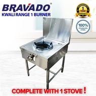 AVITA Stainless Steel DIY 1-Burner Kwali Range Dapur Gas 1 Tungku Stove Range/1 Kwali Range/1 Lubang