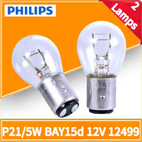 Philips 12V BAY15D 1157 P21/5W Natural White Glass Double Filament Warm White Car DRL Stop Brake Lig