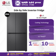LG 655L Side-by-Side Refrigerator Fridge in Essence Matte Black GC-B257KQJW WAH LEE STORE