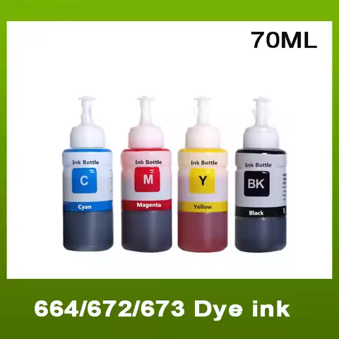 664 T664 Dye Ink Refill for Epson L100 L110 L210 L120 L220 L310 L355 L550 L555 L565 L566 L575 Printe