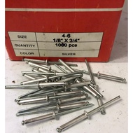 [40PCS/Pek] ALUMINIUM BLIND RIVET Paku Rivet Pop Rivet Blind Rivet 铆钉 DIY Home Improvement