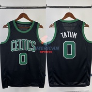 Jayson Tatum Regatta lelaki baju hijau bola keranjang pemain Jersey t-Shirt