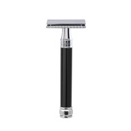 The Edwin Jagger DE86 Black DE Safety Razor (Long)