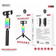 ONESAM OS J14 RGB SCENE LIGHTS TRIPOD & SELFIE STICK HSL COLOR MODE 20 SCENE EFFECT MODES