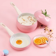 [Ready Stock] 16cm Non-Stick Pan Frying Pan Cooking Pot Induction Cooker Universal Creative Tomato M