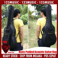 Padded Acoustic Guitar Bag Beg Gitar Kapok Akustik 2 Tali Sarung Gitar Double Straps Waterproof Beg