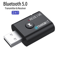 Mini Wireless Bluetooth Receiver Adapter V5.0 Audio Transmitter Stereo Bluetooth Dongle Aux Usb 3.5mm For Car Laptop Tv