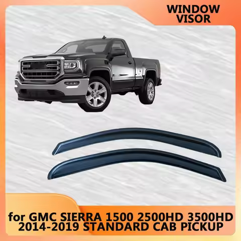 Window Visor for GMC SIERRA 1500 2500HD 3500HD 2014 2015 2016 2017 2018 2019 STANDARD CAB PICKUP Win