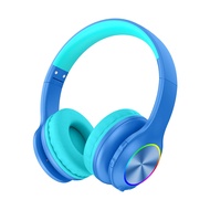 2023 Bluetcooth Kids Headphones Fit for Aged 3-21, Colorful LED Lights Comfort Wireless Headphones w