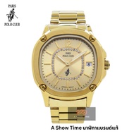 นาฬิกาผู้หญิง นาฬิกาผู้ชาย นาฬิกาข้อมือ นาฬิกาโปโล หน้าปาเต๊ะสุดฮอต Paris Polo Club PPC-230208 ของแท้ มีใบรับประกันสินค้า พร้อมส่ง 🚚