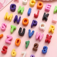 3D Alphabet Letter Beads PER LETTER RANDOM COLOR