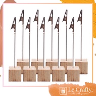 [LECRAFTY] Wooden Place Card Holder Clips Wedding Place Card Holder Table Photo Memo Number Name Cli