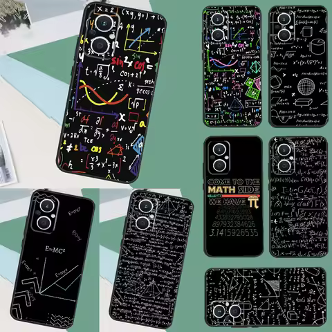 Mc2 With E=mc Math Case For OPPO Reno 13 13F 12 11 F 8T 7 8 10 Pro OPPO Find X8 Pro X6 X3 X5 Lite Co