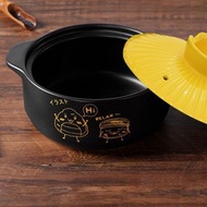 YiYong - 日式耐高溫陶瓷煲燉鍋砂鍋（3L壽司卡通-黃色條紋）