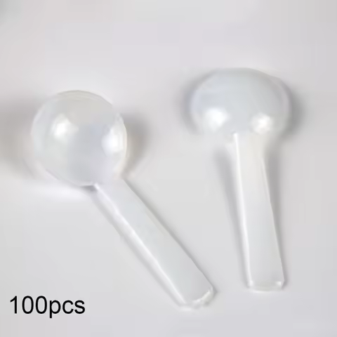 100pcs 1g White Plastic Food Grade PP Plastic DIY Baking Supplies Measuring Spoon Gram Scoop Food Ba