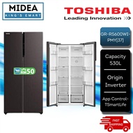 [FREE TNG] Toshiba / Midea / Haier Side by Side Refrigerator MSS-580WEVB / GR-RS600WI-PMY / GR-RS682