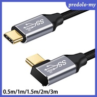 USB C Extension Cable 90 Degree Angled 100W USB 3.1 for Laptops Computer