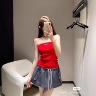 Original Label AAA+ mi u Short Embroidered Drawstring Ballet Skirt - New Arrival