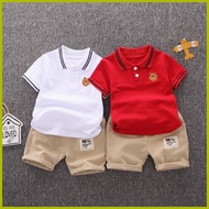 ➫ ┬ ✱ Damit Pang Bata Boy Damit Pang Binyag Boy Kids Boy Terno Panglakad  Boys' Polo Pants Two Piec