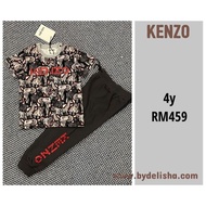 Kenzo Kids T-shirt With Jogger Pants Set Black Kenzo Elephant Logo