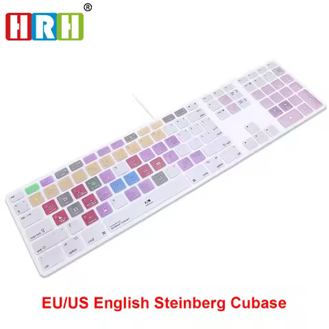 HRH Steinberg Cubase Hot key Design Keyboard Cover For Apple Keyboard with Numeric Keypad Wired USB 