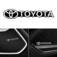 XM 4pcs Car styling speaker aluminum 3D sticker sound stickers For Toyota Corolla Camry RAV4 Yaris H