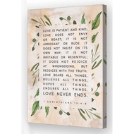 1 Corinthians 13 4-8 Bible Verse Wall Art Love Is Patient Christian Gift Poster Printing Wall Pictur