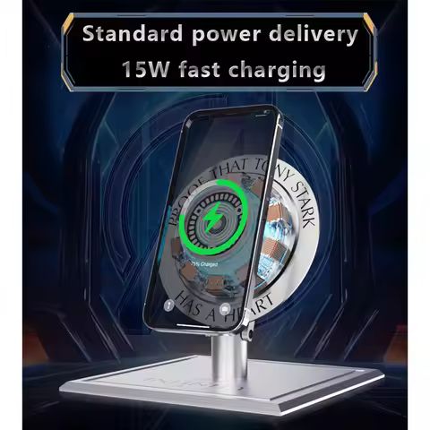 HIPLAY Killerbody Marvel Iron Man Arc Reactor 15W Wireless Magnetic Charger Compatible with iPhone L