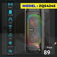 100% Free Gift Wireless Speaker Zqs-4245 Best Sound with Beautiful Light Mike Speaker Besar Tinggi (