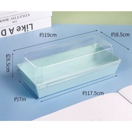 YUEW [10 PCS] biru POLOS LENGTH 17 CM X 7 CM 17X7CM 17X7 17CMX7CM Dessert Box Heat Resistant Oven Mi