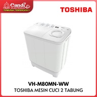 TOSIBHA Mesin Cuci 2 Tabung 7 Kg VH-M80MN-WW Putih