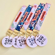 NEW Handmade Wrislet Keychain|Key Fob|Personalised Keychain | Coffee friendly keychain | Fabric Keyc