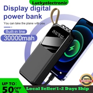 【SG】30000mAh fast charging powerbank with 4 Cable Mini Power Bank LED Display portable charger Flash Charge