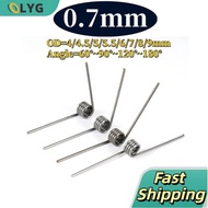 sus304 d0.7mm OD4/4.5/5/5.5/6/7/8/9mm V-shaped spiral torsion spring angle 60/90/120/180 degrees(LYG