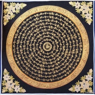 Thangka Mandala Asta Mangala Mantr* Tibetan Handcraft Painting 27cm E1399
