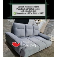 Easy Clean Cat Paw A356 Bigger Size ✅ Scratch resistance Fabric Sofa Set Push Back 53" ✅ 1➕2➕3 seate