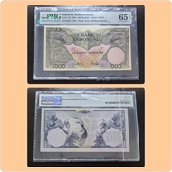 Numismatik Uang Kuno Indonesia 1000 Rupiah Seri Bunga&amp;Burung 1959 B008