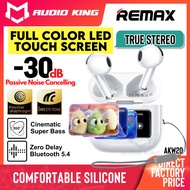 REMAX Touch Screen Display No Delay Bluetooth ENC Super Bass Earbuds Wireless HD Power Stereo AKW20